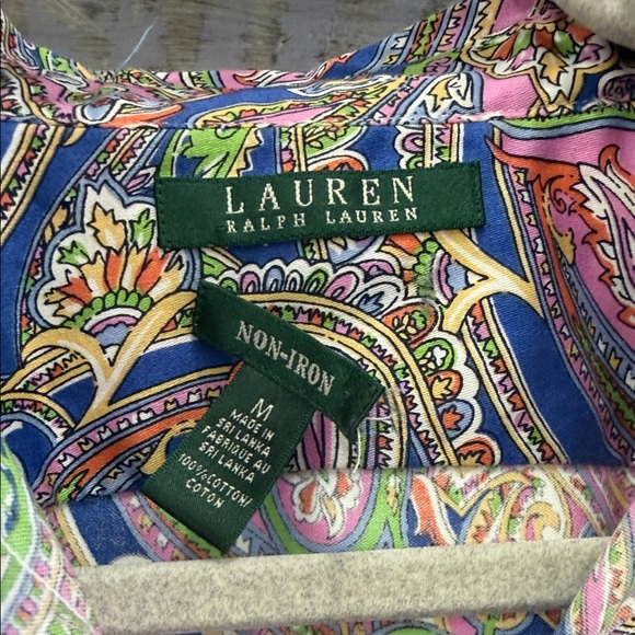 Ralph Lauren Colorful Paisley Button Down Non-Iron Shirt - Picture 3 of 6